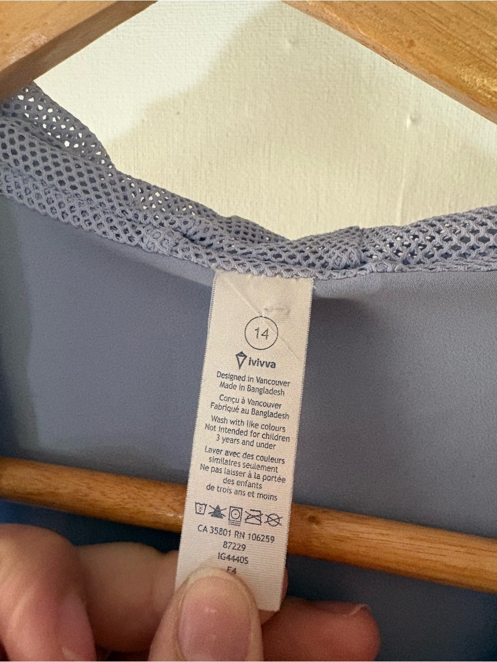 Ivivva Light Blue Hooded Bomber Jacket with Pink Trim - Picture 2 of 3